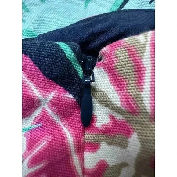 Talbots Woman Jungle Botanical Stretch Cotton Canvas Skirt Size 6 Floral EUC - Picture 6 of 7